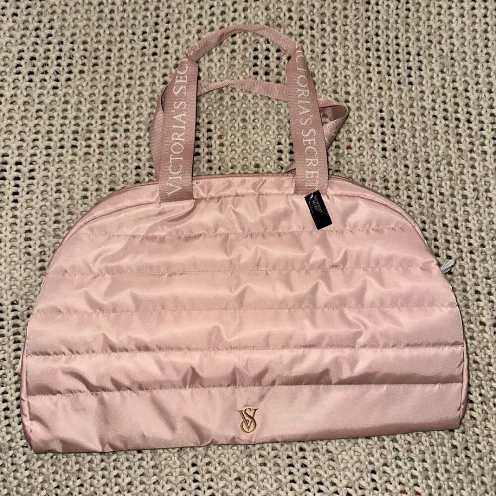 Victoria's Secret Pink quilted dome weekender duffle bag NWT